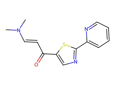 3-(Dimethylamino)-1-[2-(2-pyridinyl)-5-thiazolyl]-2-propen-1-one structure
