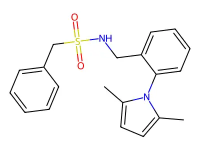 N-[2-(2,5-dimethyl-1H-pyrrol-1-yl)benzyl](phenyl)methanesulfonamide structure