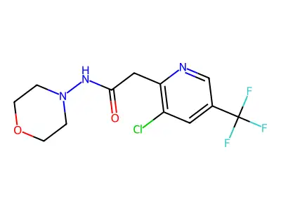 2-[3-chloro-5-(trifluoromethyl)-2-pyridinyl]-N-morpholinoacetamide structure