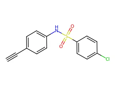 4-chloro-N-(4-ethynylphenyl)benzenesulfonamide structure