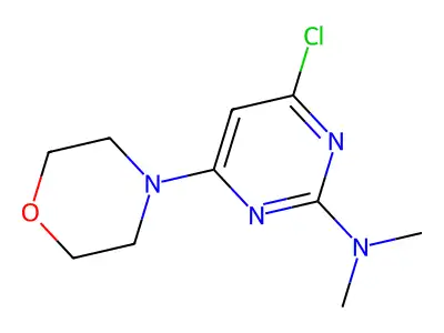 4-chloro-N,N-dimethyl-6-morpholino-2-pyrimidinamine structure