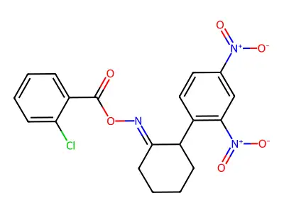 [[2-(2,4-Dinitrophenyl)cyclohexylidene]amino] 2-chlorobenzoate structure
