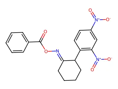 [[2-(2,4-Dinitrophenyl)cyclohexylidene]amino] benzoate structure