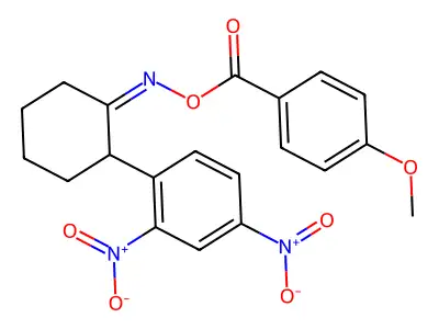 [[2-(2,4-Dinitrophenyl)cyclohexylidene]amino] 4-methoxybenzoate structure