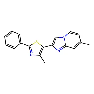 4-Methyl-5-{7-methylimidazo[1,2-a]pyridin-2-yl}-2-phenyl-1,3-thiazole structure