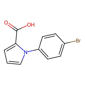 1-(4-bromophenyl)-1H-pyrrole-2-carboxylic acid structure