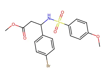 Methyl 3-(4-bromophenyl)-3-[(4-methoxyphenyl)sulfonylamino]propanoate structure