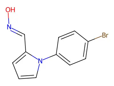 N-[[1-(4-bromophenyl)pyrrol-2-yl]methylidene]hydroxylamine structure