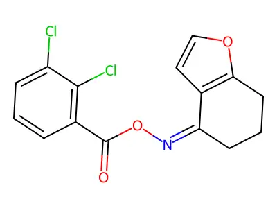[(4Z)-4,5,6,7-tetrahydro-1-benzofuran-4-ylidene]amino 2,3-dichlorobenzoate structure