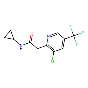 2-[3-chloro-5-(trifluoromethyl)-2-pyridinyl]-N-cyclopropylacetamide structure