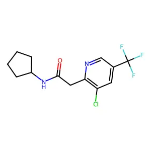 2-[3-chloro-5-(trifluoromethyl)pyridin-2-yl]-N-cyclopentylacetamide structure