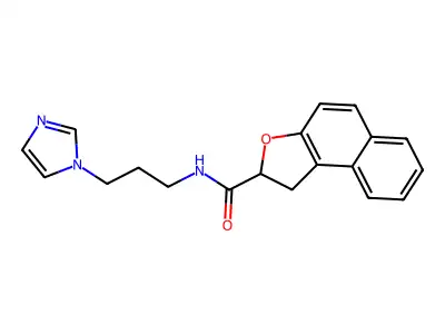 N-[3-(1H-imidazol-1-yl)propyl]-1,2-dihydronaphtho[2,1-b]furan-2-carboxamide structure