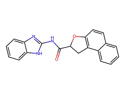 N-(1H-1,3-benzimidazol-2-yl)-1,2-dihydronaphtho[2,1-b]furan-2-carboxamide structure