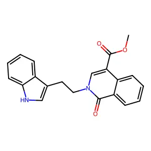 methyl 2-[2-(1H-indol-3-yl)ethyl]-1-oxo-1,2-dihydro-4-isoquinolinecarboxylate structure