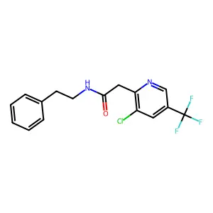 2-[3-chloro-5-(trifluoromethyl)-2-pyridinyl]-N-phenethylacetamide structure