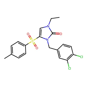 3-(3,4-dichlorobenzyl)-1-ethyl-4-[(4-methylphenyl)sulfonyl]-1,3-dihydro-2H-imidazol-2-one structure