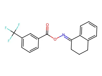 [(1E)-1,2,3,4-tetrahydronaphthalen-1-ylidene]amino 3-(trifluoromethyl)benzoate structure
