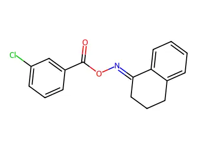 3-chlorobenzoic acid (3,4-dihydro-2H-naphthalen-1-ylideneamino) ester structure