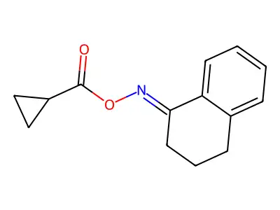 [(1E)-1,2,3,4-tetrahydronaphthalen-1-ylidene]amino cyclopropanecarboxylate structure
