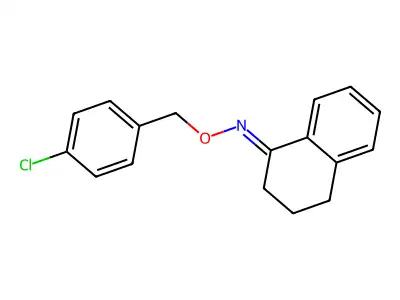 N-[(4-chlorophenyl)methoxy]-3,4-dihydro-2H-naphthalen-1-imine structure