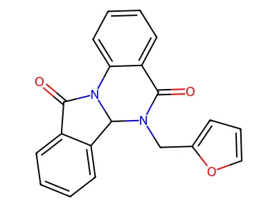 6-(furan-2-ylmethyl)-6aH-isoindolo[2,3-a]quinazoline-5,11-dione structure