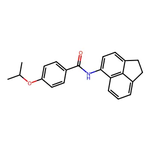 N-(1,2-dihydroacenaphthylen-5-yl)-4-(propan-2-yloxy)benzamide structure