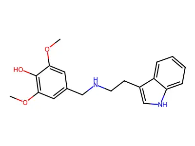 4-{[2-(1H-Indol-3-yl)-ethylamino]-methyl}-2,6-dimethoxy-phenol structure