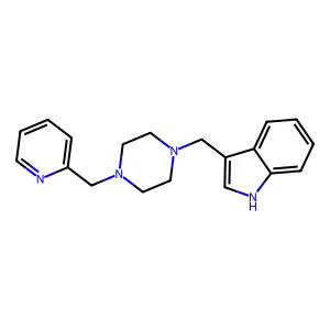 3-[[4-(pyridin-2-ylmethyl)piperazin-1-yl]methyl]-1H-indole structure