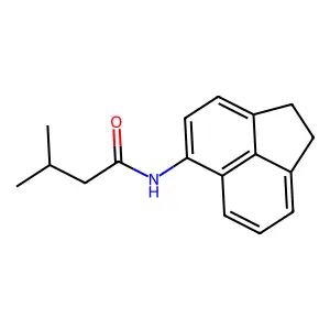 N-(1,2-dihydroacenaphthylen-5-yl)-3-methylbutanamide structure