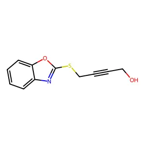 4-(1,3-Benzoxazol-2-ylsulfanyl)but-2-yn-1-ol structure