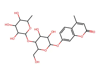 Fuc1-alpha-4Gal1-b-4-MU structure