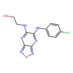 2-[[5-(4-Chloroanilino)-[1,2,5]oxadiazolo[3,4-b]pyrazin-6-yl]amino]ethanol structure