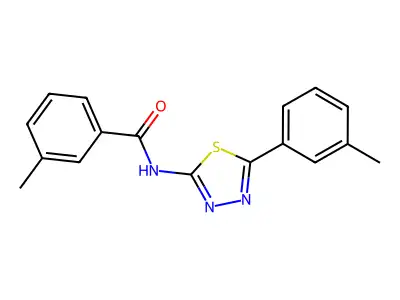 3-methyl-N-[5-(3-methylphenyl)-1,3,4-thiadiazol-2-yl]benzamide structure