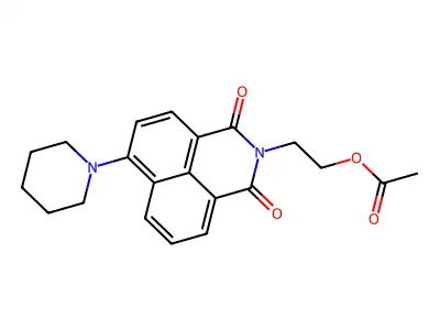 2-(1,3-Dioxo-6-piperidin-1-ylbenzo[de]isoquinolin-2-yl)ethyl acetate structure