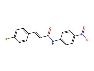 3-(4-bromophenyl)-N-(4-nitrophenyl)prop-2-enamide structure