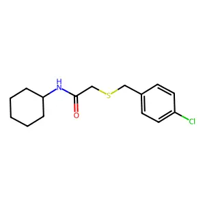 2-[(4-氯苄基)硫基]-N-环己基乙酰胺 structure