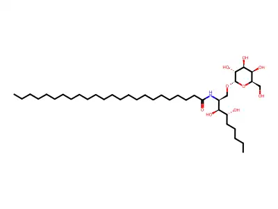 1-O-(alpha-D-galactopyranosyl)-N-tetracosanyl-2-aminononane-1,3,4-triol structure
