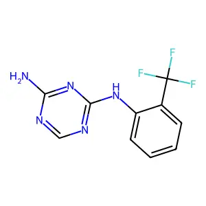N-[2-(trifluoromethyl)phenyl]-1,3,5-triazine-2,4-diamine structure
