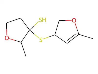 3-[(2,3-Dihydro-5-methyl-3-furyl)thio]tetrahydro-2-methylfuran-3-thiol structure