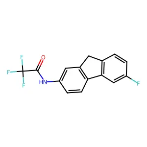 2,2,2-trifluoro-N-(6-fluoro-9H-fluoren-2-yl)acetamide structure