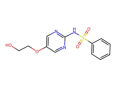 benzenesulfonamide, n-(5-(2-hydroxyethoxy)-2-pyrimidinyl)-, sodium salt structure