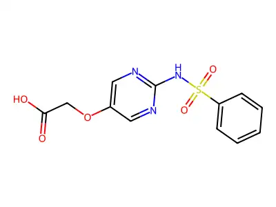 Acetic acid, ((2-((phenylsulfonyl)amino)-5-pyrimidinyl)oxy)-(7CI,8CI) structure