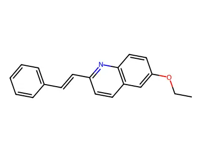 6-Ethoxy-2-(2-phenylethenyl)quinoline structure