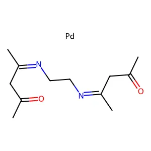 4-[2-(4-Oxopentan-2-ylideneamino)ethylimino]pentan-2-one;palladium structure