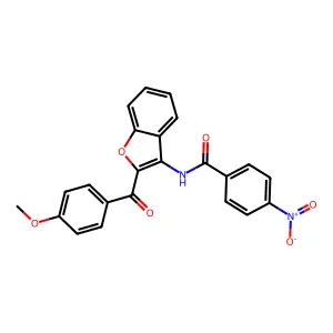 N-[2-(4-methoxybenzoyl)-1-benzofuran-3-yl]-4-nitrobenzamide structure