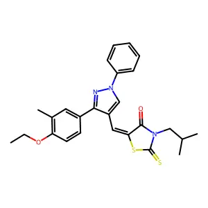 (5Z)-5-{[3-(4-ETHOXY-3-METHYLPHENYL)-1-PHENYL-1H-PYRAZOL-4-YL]METHYLENE}-3-ISOBUTYL-2-THIOXO-1,3-THIAZOLIDIN-4-ONE structure