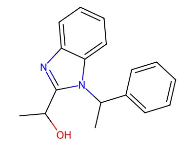 1-[1-(1-Phenyl-ethyl)-1H-benzoimidazol-2-yl]-ethanol structure