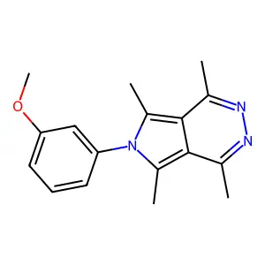 6-(3-methoxyphenyl)-1,4,5,7-tetramethyl-6H-pyrrolo[3,4-d]pyridazine structure