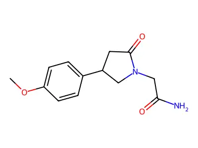 2-[4-(4-Methoxyphenyl)-2-oxopyrrolidin-1-yl]acetamide structure