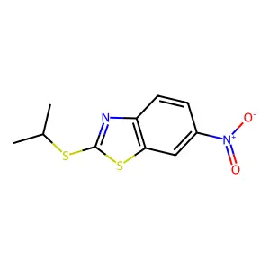 Benzothiazole, 2-[(1-methylethyl)thio]-6-nitro- structure